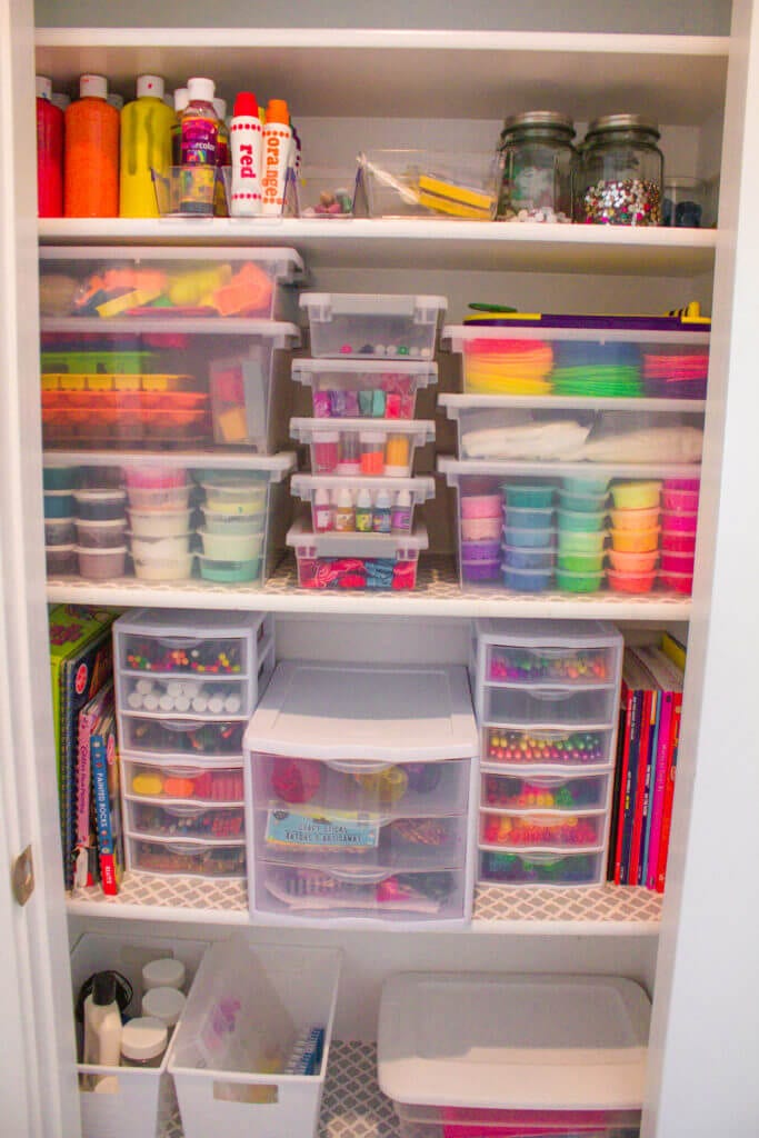 And Easy Step by Step Guide for creating a Kids Art Closet - Practical  Perfection